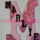 GLITTER PINK CAMO - INITIAL with Name