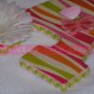 SPRINGTIME STRIPES w FLOWER and BUTTERFLIES- single wooden letter