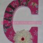 PRETTY PINK FLOWERS - initial with name