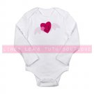SMILEY HEART w WINGS |  infant LONGSLEEVE bodysuit
