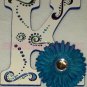 BLUE GLITTERY SWIRLS | you choose Initial