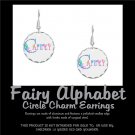 FAIRY ALPHABET | personalizable circle charm earrings