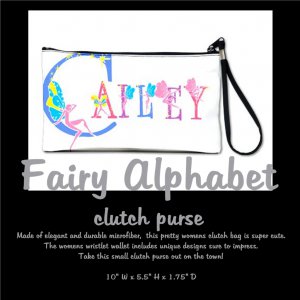 FAIRY ALPHABET | personalizable clutch bag