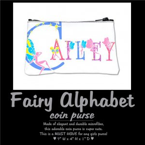 FAIRY ALPHABET | personalizable coin purse