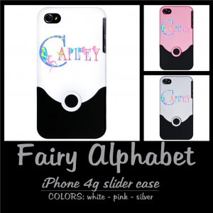 FAIRY ALPHABET | personalizable iPHONE 4 slider case