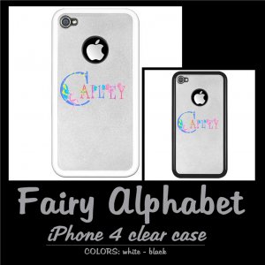 FAIRY ALPHABET | personalizable iPHONE 4 clear case