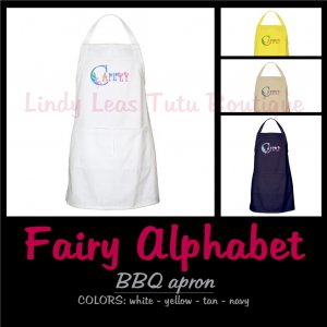 FAIRY ALPHABET | personalizable BBQ apron
