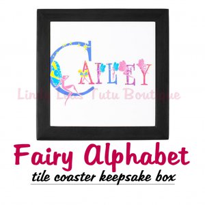 FAIRY ALPHABET | personalizable tile keepsake box
