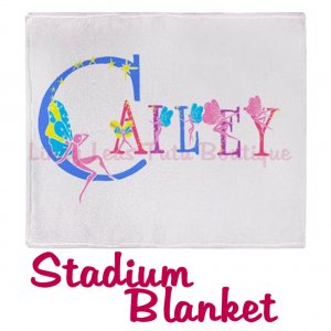 FAIRY ALPHABET | personalizable stadium blanket
