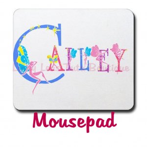 FAIRY ALPHABET | personalizable mousepad