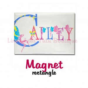 FAIRY ALPHABET | personalizable rectangle magnet