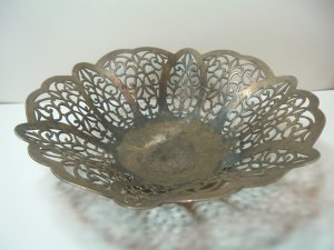 Vintage International Silver Co. "Lovelace" Weave Dish