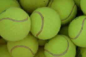 tennis balls, used