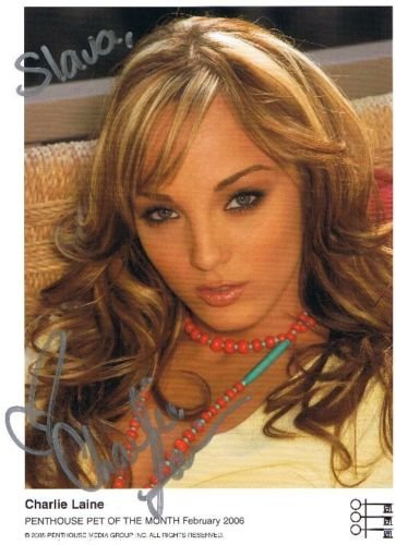 Adult Star Charlie Laine Signed 8x10 Photo Reprint 9483