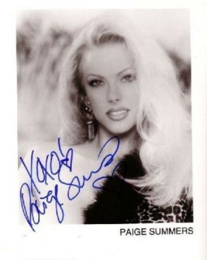 Sexy PAIGE SUMMERS Signed 8x10 Photo Reprint