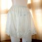 NWT CLASSIC SHEER NYLON HALF SLIP SKIRT, LACE DETAIL CREME COLOR, WOMEN UNDERWEAR.