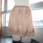 NWT CLASSIC SHEER NYLON HALF SLIP SKIRT, LACE DETAIL BROWN COLOR, WOMEN UNDERWEAR