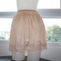 NWT CLASSIC SHEER NYLON HALF SLIP SKIRT, LACE DETAIL BROWN COLOR, WOMEN UNDERWEAR