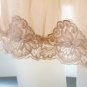 NWT CLASSIC SHEER NYLON HALF SLIP SKIRT, LACE DETAIL BROWN COLOR, WOMEN UNDERWEAR