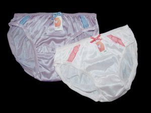 2 NEW CUTE NYLON PANTIES, PASTEL PINK & PURPLE, BEAUTIFUL LINGERIES ...