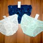 3 Pastel White, Mint, Blue.Classic Bikini Nylon panties hip 29-33", Lingerie.