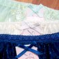 3 Pastel White, Mint, Blue.Classic Bikini Nylon panties hip 29-33", Lingerie.