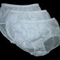 LOT OF 3 NYLON WHITE PANTIES VINTAGE STYLE, PANTY HIP40-42"