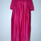 VINTAGE SHEER NYLON SLEEP WEAR, LACE DETAIL Raspberry COLOR,WOMENS NIGHTGOWN.