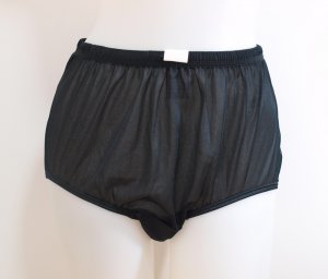 NWT. VINTAGE STYLE BRIEFS NYLON PANTIES, WOMEN'S HIP 40-42, BLACK COLORS, SOFT PANTY