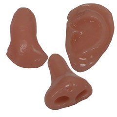 3'' STICKY HUMAN BODY PARTS (RUBBER)