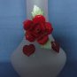 Pink Frosted Glass Vase Valentines Rose 3D