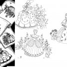 3 Southern Belle / Crinoline Lady with Dog embroidery transfer pattern mo5017 3 Southern Belle / Crinoline Lady with Dog embroidery transfer pattern mo5017