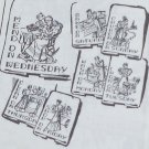 Old Fasion Lady DOW TOWEL embroidery transfer pattern mo2529