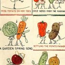 Animated Vegetables in applique / embroidery pattern Mc349