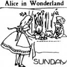 40's Alice in Wonderland transfer pattern embroidery ww1001