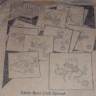 1920's TEDDY BEARS / LITTLE BEAR CRIB SPREAD embroidery transfer pattern n9163