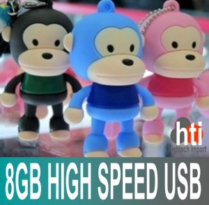 Monkey USB Flash Pen Drive - 8GB FULL CAPACITY TESTED