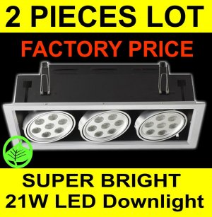 "2PCS WHOLESALE PRICE SUPER BRIGHT 21W LED RECESSED DOWNLIGHT CEILING LIGHT "