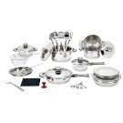 Longevity™ 32pc 9-Ply Surgical Stainless Steel Cookware Set with Salesmen's Case