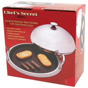Chef's Secret&Acirc;&reg; by Maxam&Acirc;&reg; 12-Element Surgical Stainless Steel Round Griddle