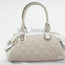 Special Designer Women's Embroidered bags Beige /Grey 2 Zips Can Change Size
