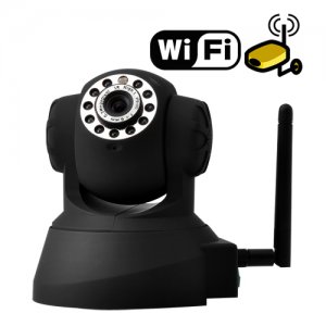 IP Surveillance Camera with Angle Control and Motion Detection (Black)