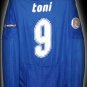 2008 ITALY HOME TONI 9 EURO 08 LTD LS SHIRT JERSEY # XL