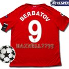 10-11 MANCHESTER UNITED HOME BERBATOV 9 UEFA 2 PATCHES SHIRT JERSEY