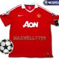 10-11 MANCHESTER UNITED HOME BERBATOV 9 UEFA 2 PATCHES SHIRT JERSEY