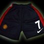 2009 MANCHESTER UNITED HOME OWEN 7 UEFA PATCH KITS KIDS SHORTS JERSEY # L