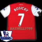 NEW 11-12 ARSENAL HOME ROSICKY 7 PREMIER PATCH SOCCER SHIRT JERSEY