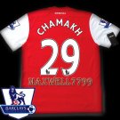 NEW 11-12 ARSENAL HOME CHAMAKH 29 PREMIER PATCH SOCCER SHIRT JERSEY