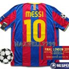 2011 BARCELONA MESSI 10 UEFA FINAL WEMBLEY LONDON DATE PATCH SHIRT JERSEY