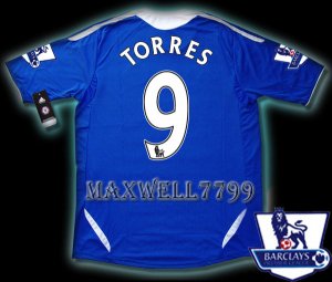 NEW 11-12 CHELSEA HOME TORRES 9 PREMIER PATCH SOCCER SHIRT JERSEY